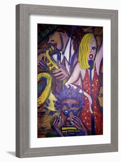 Jazz Club-Gina Bernardini-Framed Giclee Print