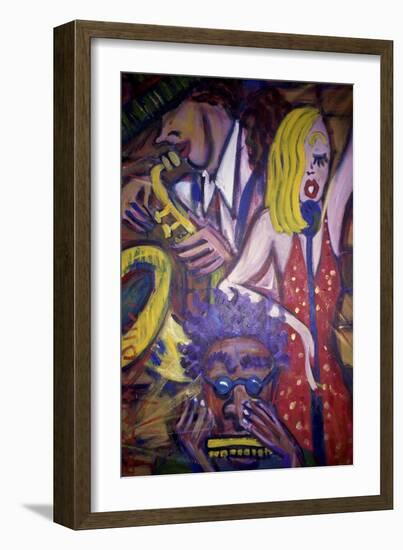 Jazz Club-Gina Bernardini-Framed Giclee Print