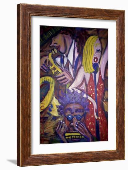 Jazz Club-Gina Bernardini-Framed Giclee Print