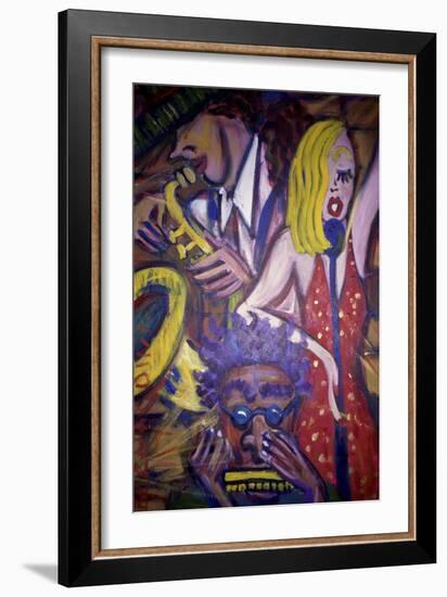 Jazz Club-Gina Bernardini-Framed Giclee Print