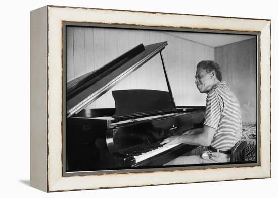 Jazz Composer and Pianist Eddie Heywood at the Piano in His Home on Martha's Vineyard-Alfred Eisenstaedt-Framed Premier Image Canvas