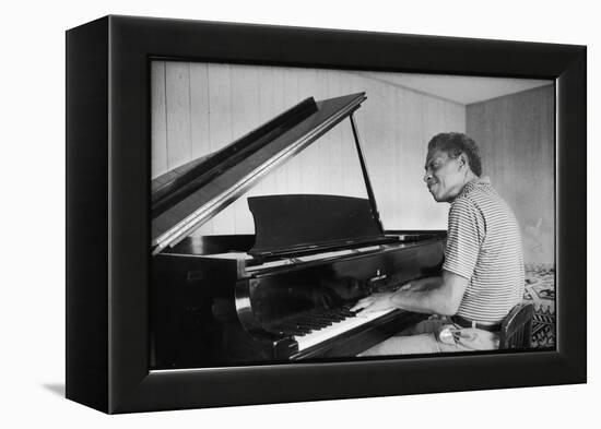Jazz Composer and Pianist Eddie Heywood at the Piano in His Home on Martha's Vineyard-Alfred Eisenstaedt-Framed Premier Image Canvas