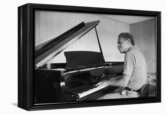 Jazz Composer and Pianist Eddie Heywood at the Piano in His Home on Martha's Vineyard-Alfred Eisenstaedt-Framed Premier Image Canvas