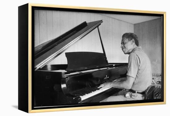 Jazz Composer and Pianist Eddie Heywood at the Piano in His Home on Martha's Vineyard-Alfred Eisenstaedt-Framed Premier Image Canvas