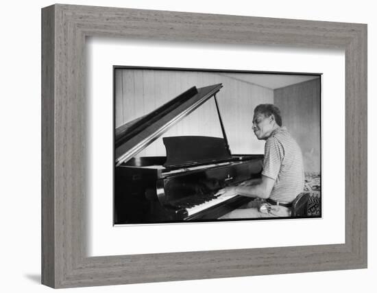 Jazz Composer and Pianist Eddie Heywood at the Piano in His Home on Martha's Vineyard-Alfred Eisenstaedt-Framed Photographic Print