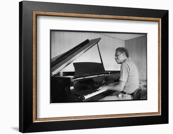 Jazz Composer and Pianist Eddie Heywood at the Piano in His Home on Martha's Vineyard-Alfred Eisenstaedt-Framed Photographic Print