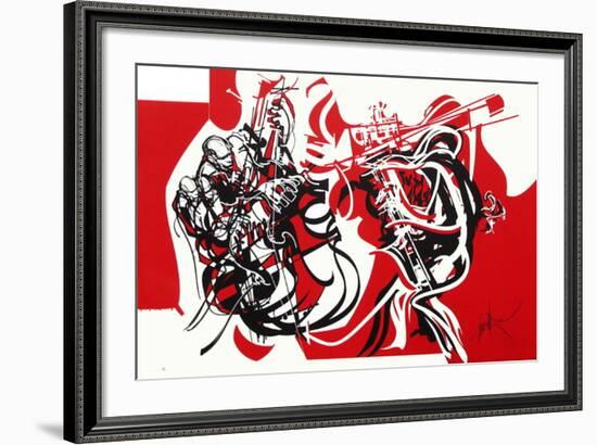 Jazz - Contrebassistes-Raymond Moretti-Framed Limited Edition