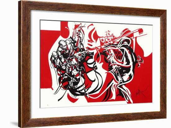 Jazz - Contrebassistes-Raymond Moretti-Framed Limited Edition