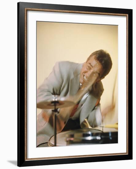 Jazz Drummer Gene Krupa in Action-Eliot Elisofon-Framed Premium Photographic Print