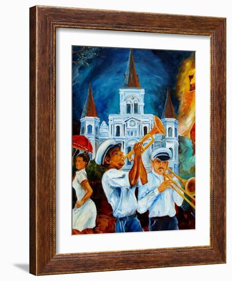 Jazz In Jackson Square-Diane Millsap-Framed Art Print