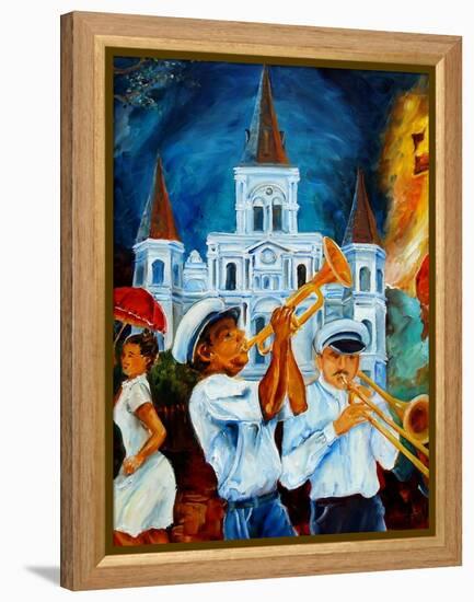 Jazz In Jackson Square-Diane Millsap-Framed Stretched Canvas