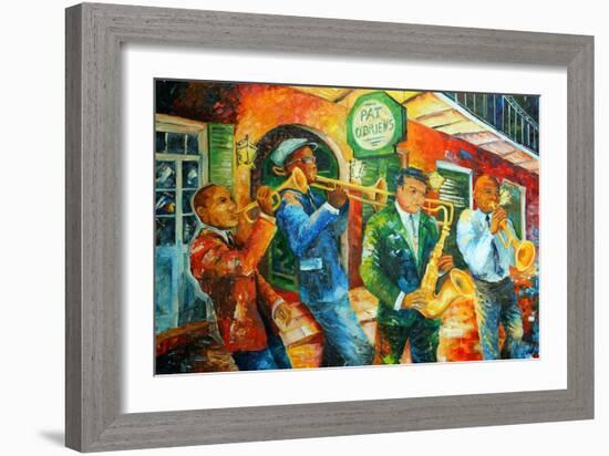 Jazz Jam in New Orleans-Diane Millsap-Framed Art Print