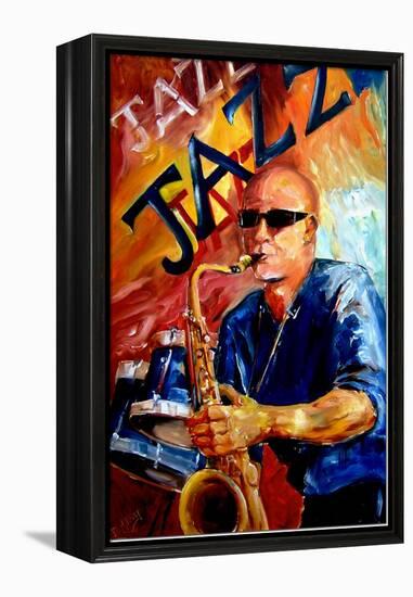 Jazz Man-Diane Millsap-Framed Stretched Canvas