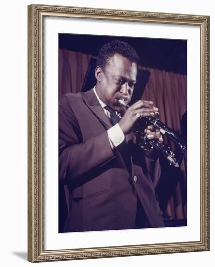 Jazz Musican, Miles Davis-Robert W^ Kelley-Framed Premium Photographic Print