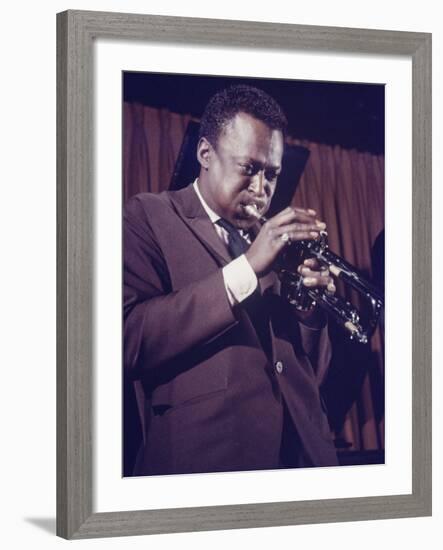 Jazz Musican, Miles Davis-Robert W^ Kelley-Framed Premium Photographic Print