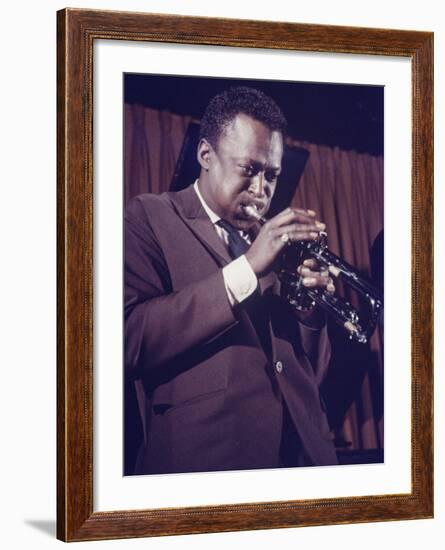 Jazz Musican, Miles Davis-Robert W^ Kelley-Framed Premium Photographic Print