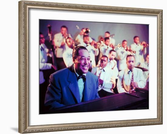 Jazz Musician Duke Ellington Performing with His Band-Eliot Elisofon-Framed Premium Photographic Print