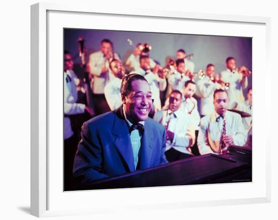 Jazz Musician Duke Ellington Performing with His Band-Eliot Elisofon-Framed Premium Photographic Print