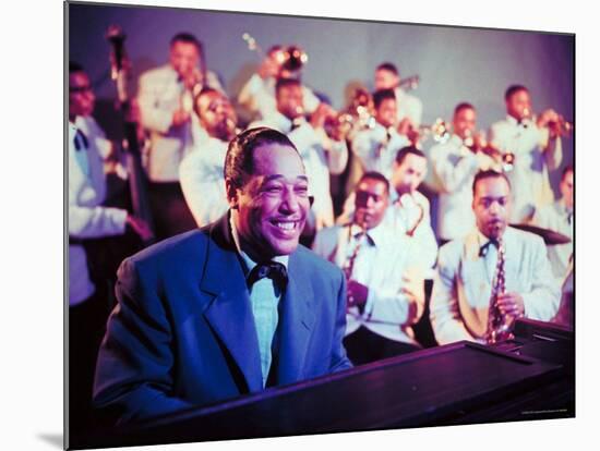 Jazz Musician Duke Ellington Performing with His Band-Eliot Elisofon-Mounted Premium Photographic Print