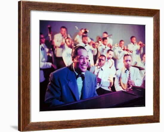 Jazz Musician Duke Ellington Performing with His Band-Eliot Elisofon-Framed Premium Photographic Print