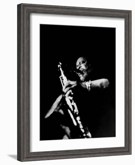 Jazz Musician, Gene Ammons Playing Saxophone-null-Framed Premium Photographic Print