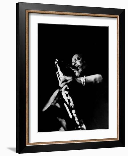 Jazz Musician, Gene Ammons Playing Saxophone-null-Framed Premium Photographic Print