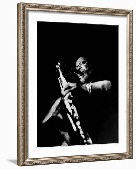 Jazz Musician, Gene Ammons Playing Saxophone-null-Framed Premium Photographic Print