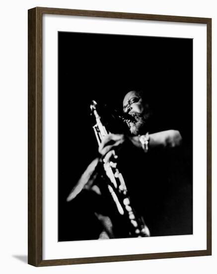 Jazz Musician, Gene Ammons Playing Saxophone--Framed Premium Photographic Print