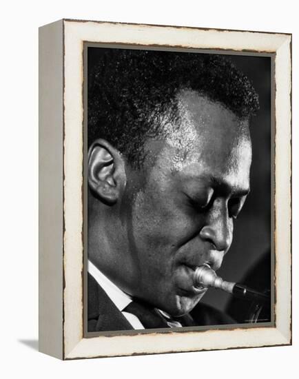 Jazz Musician Miles Davis Performing-Robert W^ Kelley-Framed Premier Image Canvas