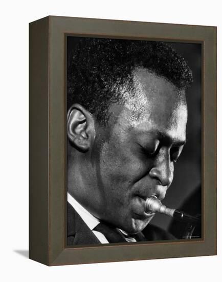 Jazz Musician Miles Davis Performing-Robert W^ Kelley-Framed Premier Image Canvas