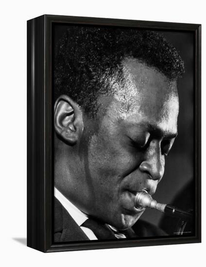 Jazz Musician Miles Davis Performing-Robert W^ Kelley-Framed Premier Image Canvas