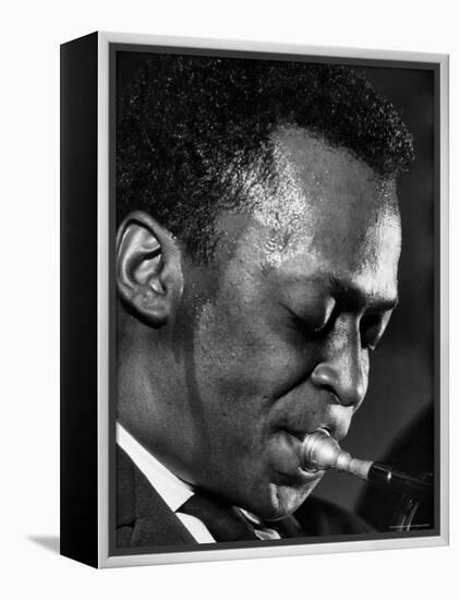 Jazz Musician Miles Davis Performing-Robert W^ Kelley-Framed Premier Image Canvas