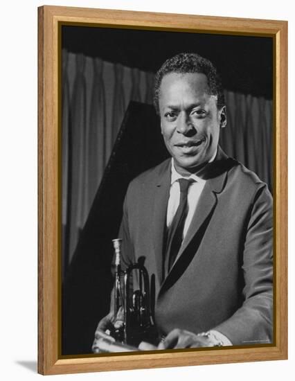 Jazz Musician Miles Davis-Robert W^ Kelley-Framed Premier Image Canvas