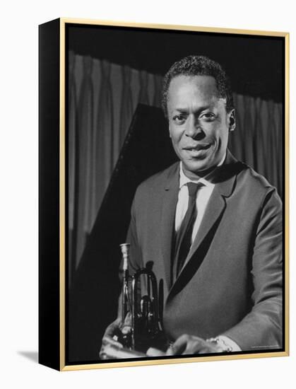 Jazz Musician Miles Davis-Robert W^ Kelley-Framed Premier Image Canvas