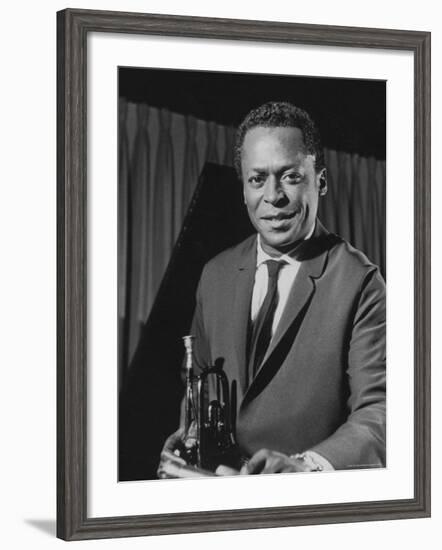 Jazz Musician Miles Davis-Robert W^ Kelley-Framed Premium Photographic Print