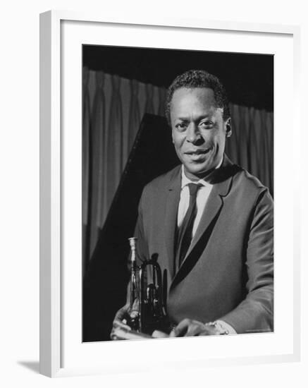 Jazz Musician Miles Davis-Robert W^ Kelley-Framed Premium Photographic Print
