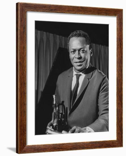 Jazz Musician Miles Davis-Robert W^ Kelley-Framed Premium Photographic Print