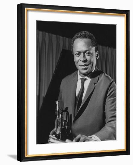 Jazz Musician Miles Davis-Robert W^ Kelley-Framed Premium Photographic Print
