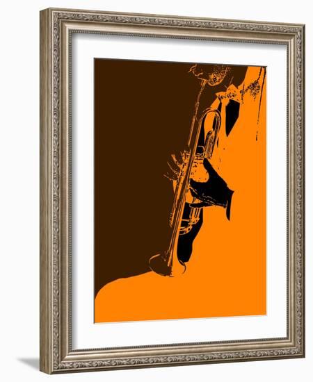 Jazz Orange-NaxArt-Framed Art Print