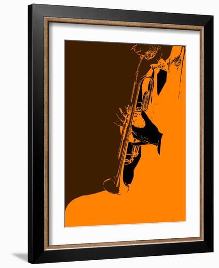 Jazz Orange-NaxArt-Framed Art Print