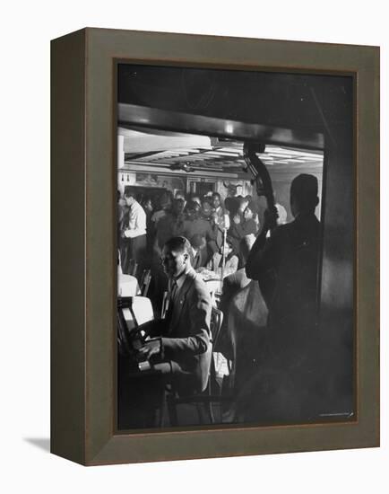 Jazz Orchestra in Harlem Club-Hansel Mieth-Framed Premier Image Canvas