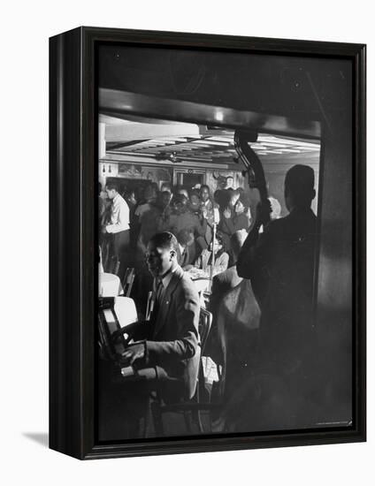 Jazz Orchestra in Harlem Club-Hansel Mieth-Framed Premier Image Canvas