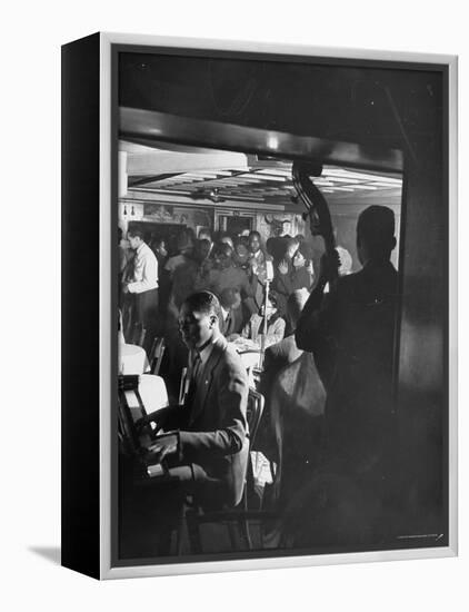 Jazz Orchestra in Harlem Club-Hansel Mieth-Framed Premier Image Canvas