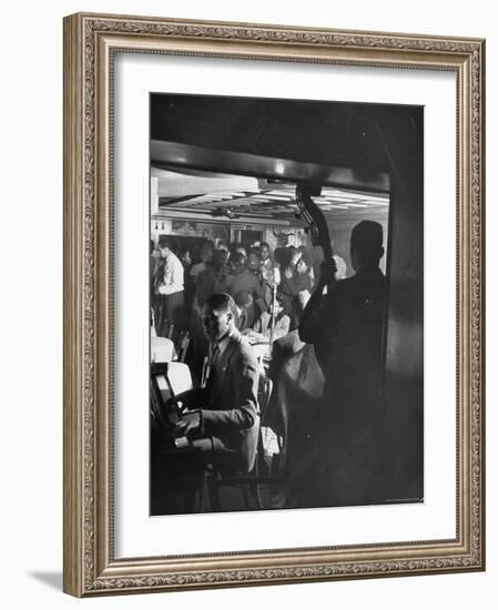 Jazz Orchestra in Harlem Club-Hansel Mieth-Framed Photographic Print