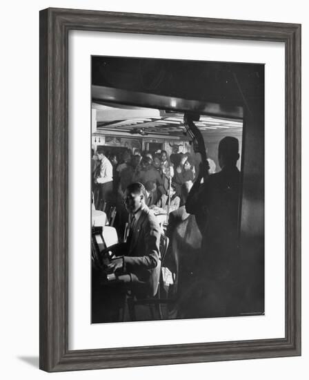 Jazz Orchestra in Harlem Club-Hansel Mieth-Framed Photographic Print