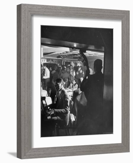 Jazz Orchestra in Harlem Club-Hansel Mieth-Framed Photographic Print