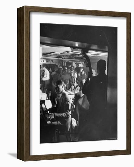 Jazz Orchestra in Harlem Club-Hansel Mieth-Framed Photographic Print