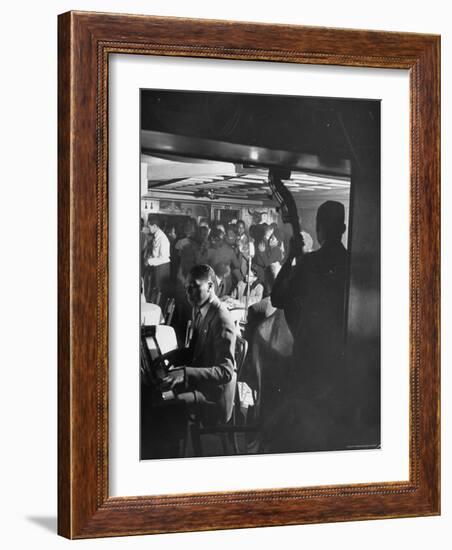 Jazz Orchestra in Harlem Club-Hansel Mieth-Framed Photographic Print