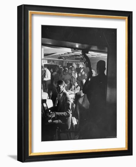 Jazz Orchestra in Harlem Club-Hansel Mieth-Framed Photographic Print