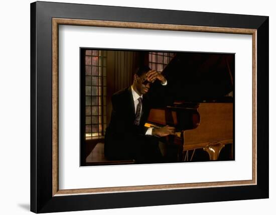 Jazz Pianist Marcus Roberts Seated at Piano in Henley Park Hotel-Ted Thai-Framed Photographic Print